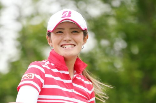 NAGAOKA, JAPAN - JUNE 05: (EDITORIAL USE ONLY) Ayaka Watanabe of Japan smiles during the first round of the Yonex Ladies Golf Tournament 2015 at the Yonex Country Club on June 5, 2015 in Nagaoka, Japan. (Photo by Atsushi Tomura/Getty Images)